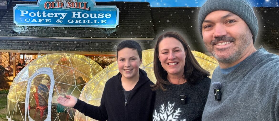 We Had Dinner In An IGLOO!  PIGEON FORGE's The Old Mill Pottery House Cafe & Grille MENU & REVIEW