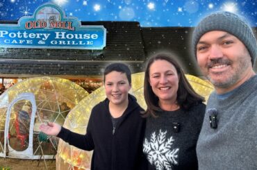 We Had Dinner In An IGLOO!  PIGEON FORGE's The Old Mill Pottery House Cafe & Grille MENU & REVIEW