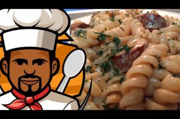 One Pot French Onion & Sausage Pasta