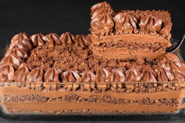 Chocolate Christmas dessert in 15 minutes! French recipe