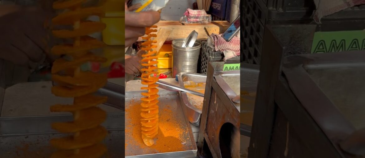 SPIRAL POTATO STREET FOOD#spiral #potato #shorts