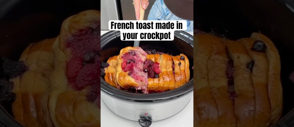 French toast made in your crock pot. #brandonrainwater #food #chefdad #chef