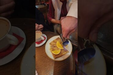 Flaming Crepe In Paris France