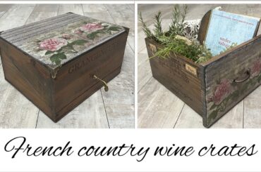 FRENCH COUNTRY WOODEN WINE CRATES