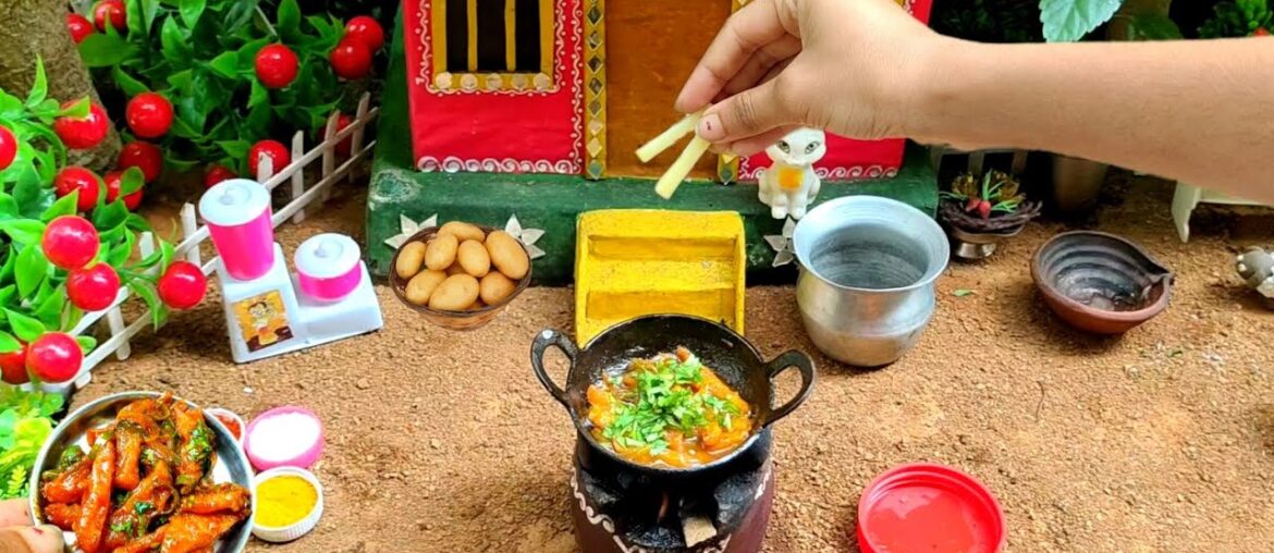 miniature chili potato masala recipe | french fries chili masala | mini potato chili | mini cooking