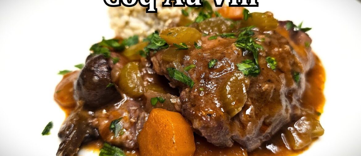 Coq Au Vin | French Chicken stew braised in Red wine. A french bistro classic! Coq Au Vin | French Chicken stew braised in Red wine. A french bistro classic!