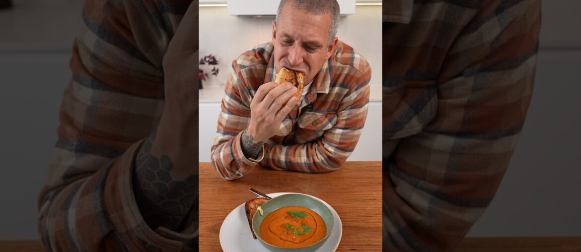 Tonight I’m craving soup and grilled cheese... and yes it's in my cookbook. #shorts