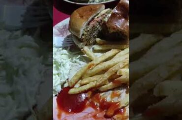 Gulberg burger with fries #burger