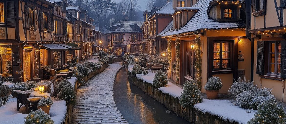 Colmar France - Evening Christmas 4K Walking Tour