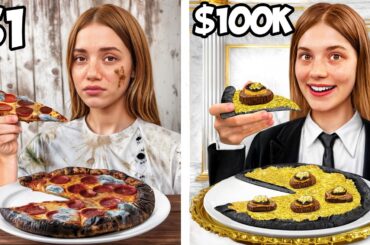 $1 vs $100,000 Golden Pizza