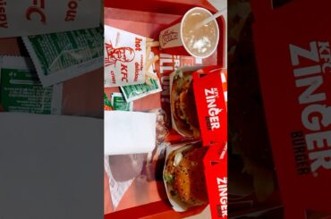 Kfc chicken , crispy chicken burger ,French fries , 7up drink , budget under 500 #kfc