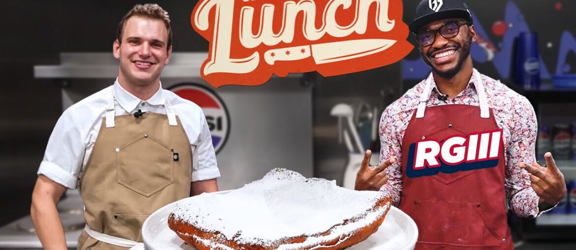 Frying up GIANT Beignets With RG III | What’s For Lunch Frying up GIANT Beignets With RG III | What’s For Lunch