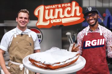 Frying up GIANT Beignets With RG III | What’s For Lunch