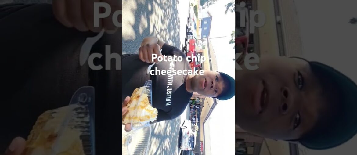 Potato chip caramel cheesecake #cheesecake #foodie #visitseattle #mukbang #foodreview #food #eating