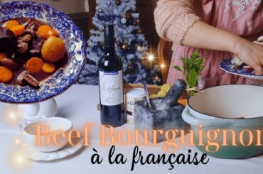 Recipe for French-style beef bourguignon