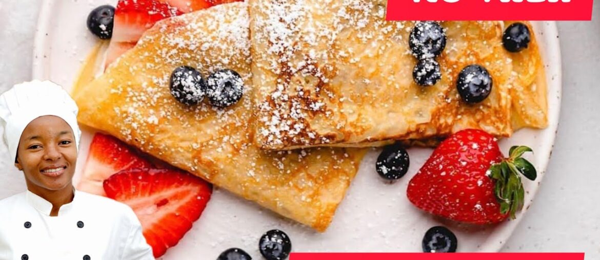 How to make crepes without milk || French crepes recipe