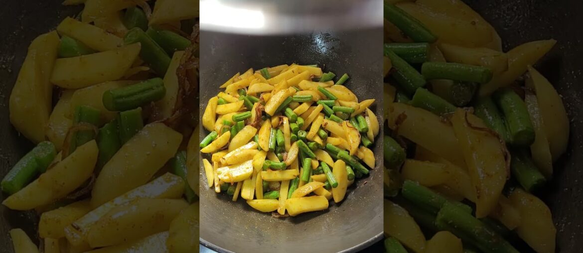 Aloo beans sabzi #shorts | Aloo phali | French beans recipe | Aloo ki sabji | Aloo beans ki sabji
