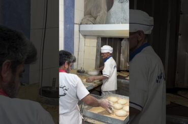 Baking barbari  bread in Iran#shortsvideo #iranianbread