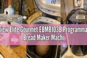 Review Elite Gourmet EBM8103B Programmable Bread Maker Machine 3 Loaf Sizes, 19 Menu Functions Glute