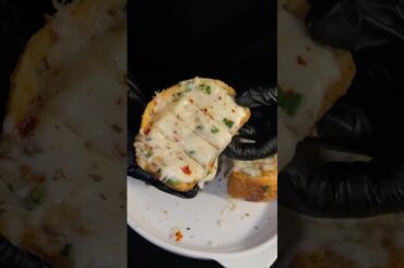 Would you eat this? Best Ever Cheesy Buttery Garlic Bread Recipe! #asmr #shorts