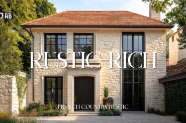 French Country Architecture meets Rustic Home Decorating & Organic Garden Design