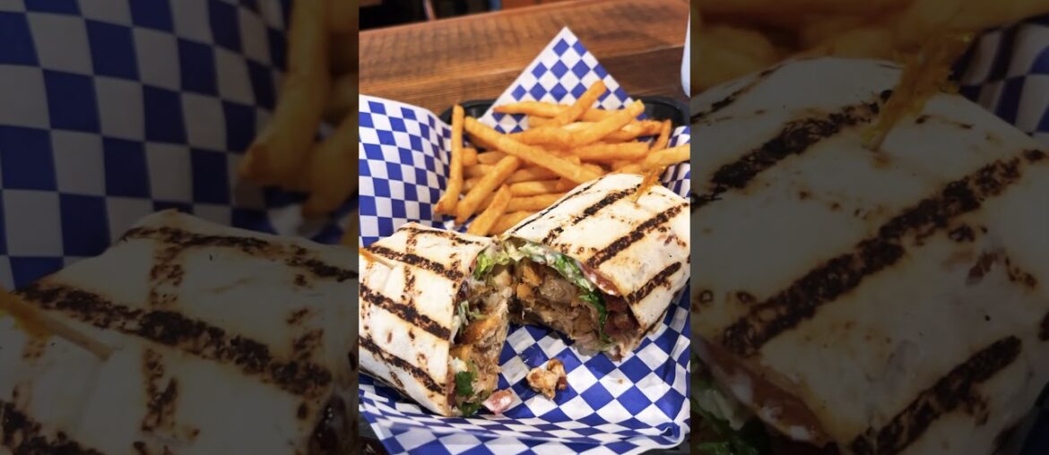 Chicken BLT wrap, French fries