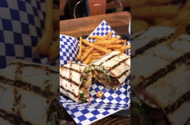 Chicken BLT wrap, French fries