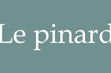 How to Pronounce ''Le pinard'' (The wine) Correctly in French