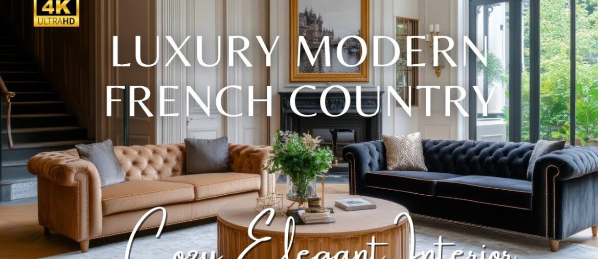 Modern Luxury Homes Meets French Country: Seamless Indoor-Outdoor Living & Cozy Elegant Interiors