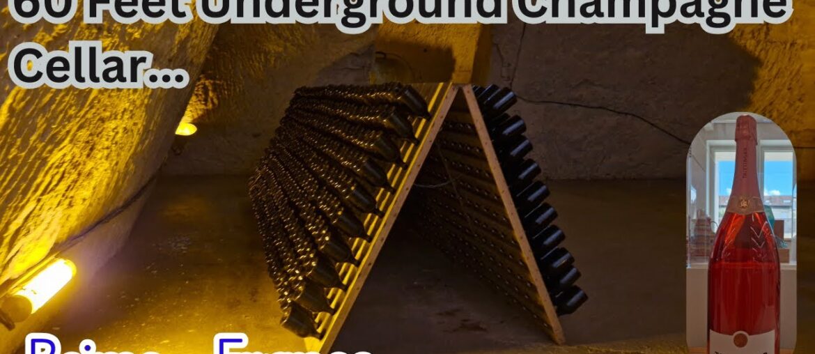 Experience the HIDDEN 60 Feet Underground Champagne Cellar in France #reims #france #champagne