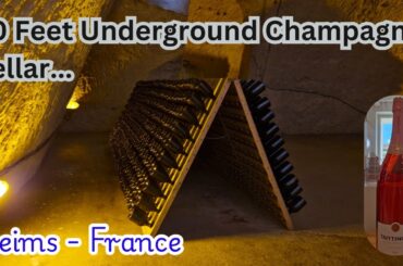 Experience the HIDDEN 60 Feet Underground Champagne Cellar in France #reims #france #champagne