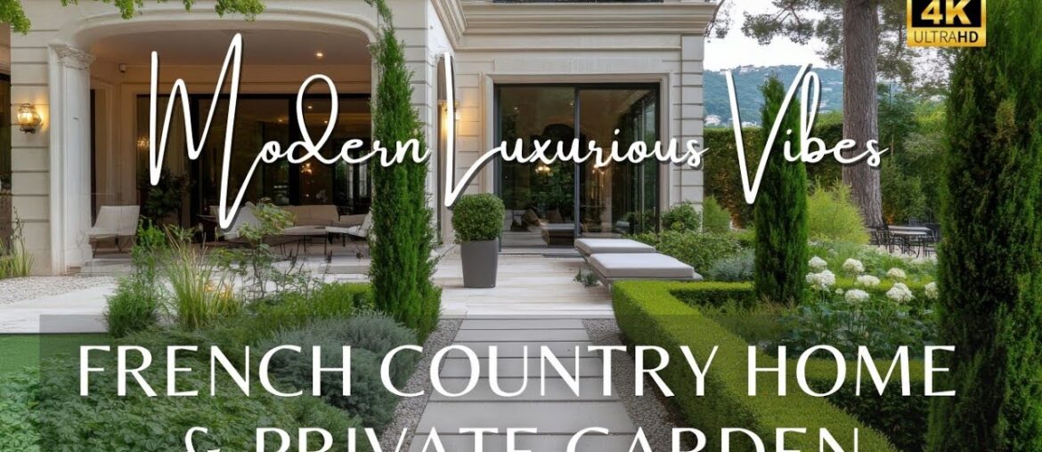 Luxurious French Country Homes with Modern Vibes in Every Room with Private Courtyard Gardens
