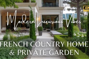 Luxurious French Country Homes with Modern Vibes in Every Room with Private Courtyard Gardens