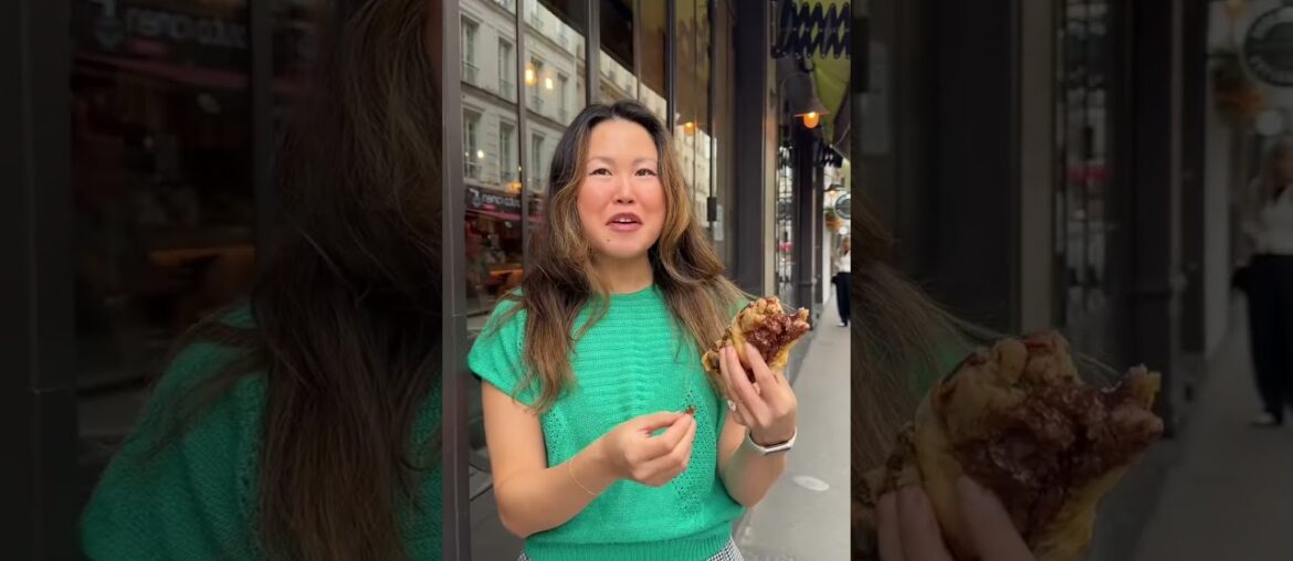 SAVE THIS for your next trip to Paris!Trying the viral cookie croissant from the place that invented