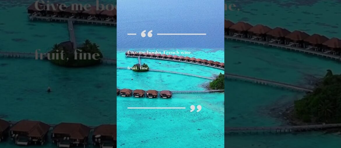 Give me books, French wine,