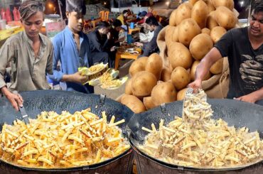 AMAZING EGG FRENCH FRIES MAKING & RECIPE | BIGGEST STREET FRENCH FRIES SELLER
