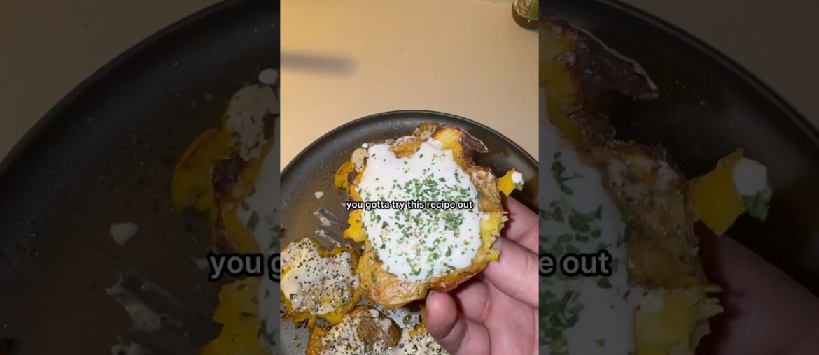 Gameday smashed potatoes with @DeansDipOfficial #trending #food #shorts