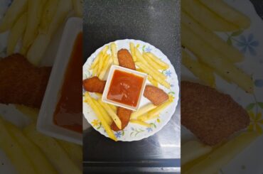Chicken nuggets & french fries #evening snack item #pls subscribe