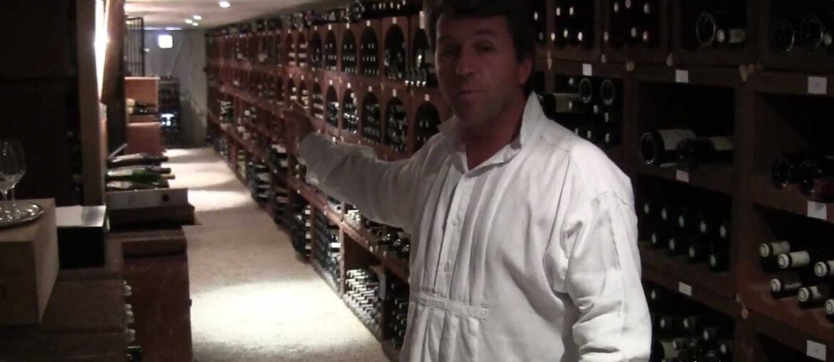 Loubet presents his wine cellar