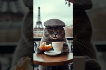 "The Gourmet Cat: French Breakfast with Style!" #shorts
