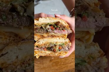 Quick & Easy Steak Sandwich Recipe #shorts #easyrecipe #snacks