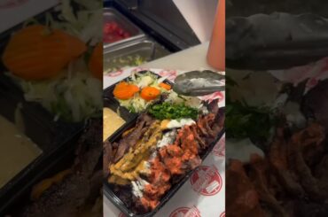 Beef Shawarma Platter With Crispy Fries #streetfood #restaurant #shawarmaplatter #beefshawarma #wavy