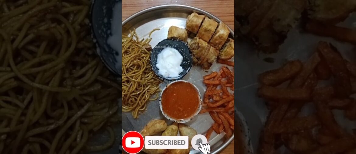 Trending fast food recipe| street food recipe| momos| French fry| veg rolls| chaumin| #food #shorts