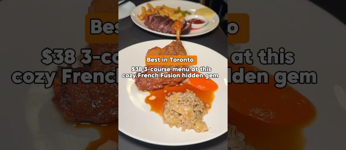 CHEAP $38 3 course meal at this French Fusion Hidden Gem Restaurant! #foodshorts #cheapfood