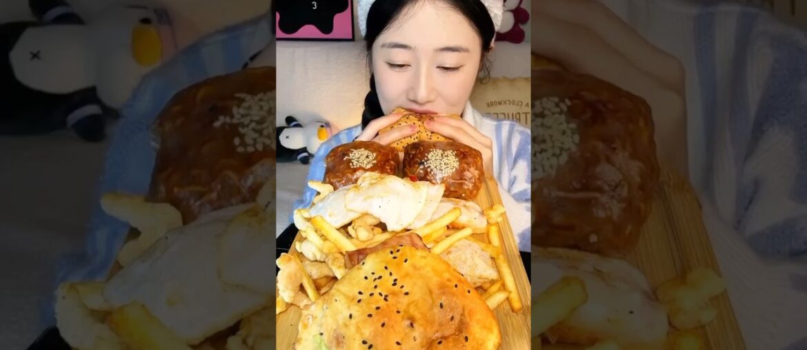 Gourmet Platter, Burger, French Fries , Mukbang, ASMR, Eating #shorts #shortvideo #food