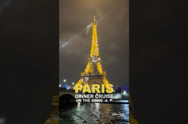 Upscale Paris dinner cruise on the Seine River #eiffeltower #travel #food