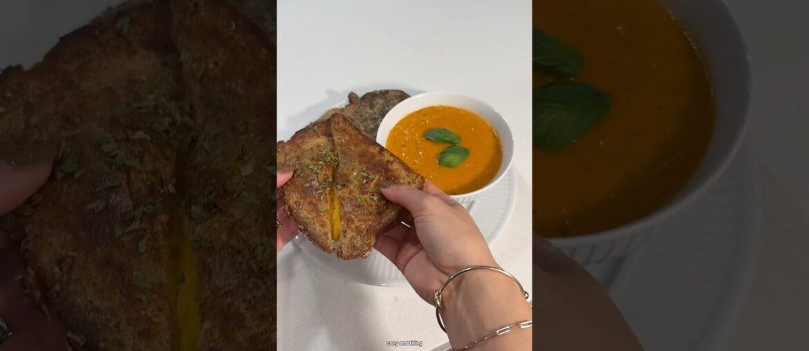 tomato soup, grilled cheese, & french pork chops! #dinner #dinnerideas #recipe #easyrecipe #food