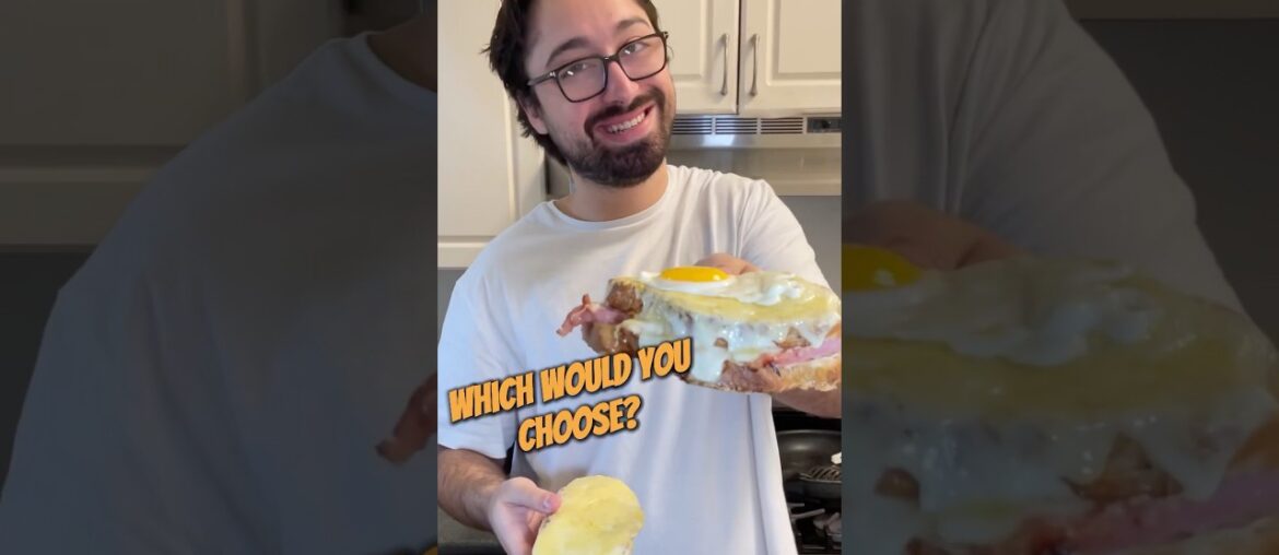 Croque Monsieur or Madame? #shorts #croquemonsieur #croquemadame #french #recipe #food #sandwich