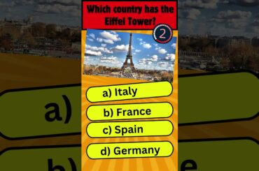 Which country has the Eiffel Tower ?  #gk #gkquiz #gkshorts #gkquestion #eiffeltower #france #shorts