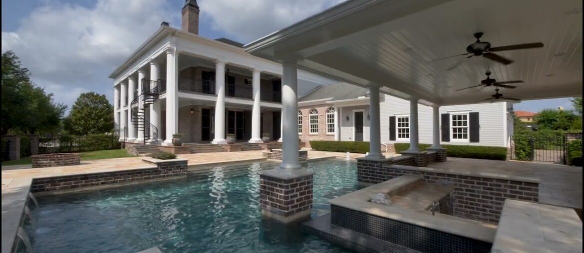 "Explore a Magnificent French Colonial Estate in The Woodlands | Luxury & Resort-Style Amenities"